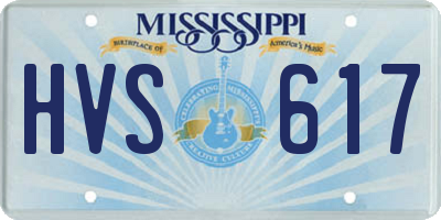 MS license plate HVS617