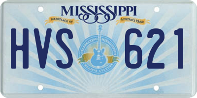 MS license plate HVS621