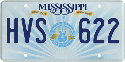 MS license plate HVS622