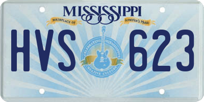 MS license plate HVS623
