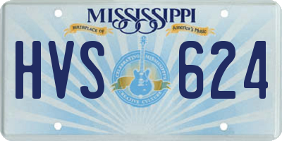 MS license plate HVS624