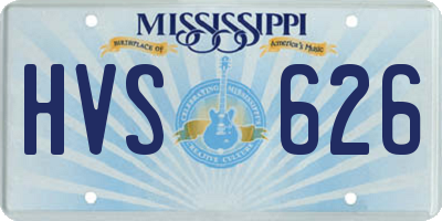 MS license plate HVS626