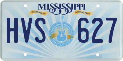 MS license plate HVS627
