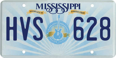MS license plate HVS628