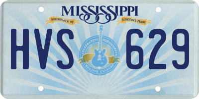 MS license plate HVS629