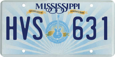 MS license plate HVS631