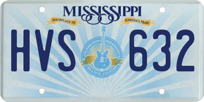 MS license plate HVS632