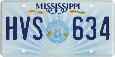 MS license plate HVS634