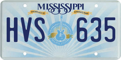 MS license plate HVS635