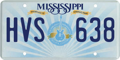 MS license plate HVS638
