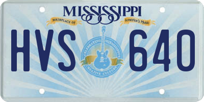 MS license plate HVS640