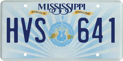 MS license plate HVS641