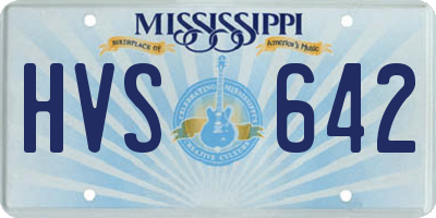 MS license plate HVS642
