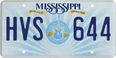 MS license plate HVS644