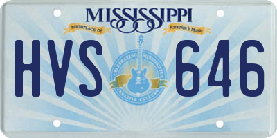 MS license plate HVS646
