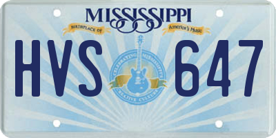 MS license plate HVS647
