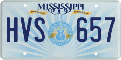 MS license plate HVS657