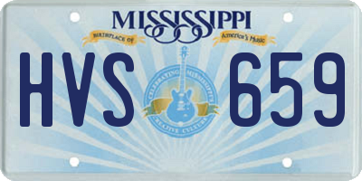 MS license plate HVS659