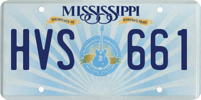 MS license plate HVS661