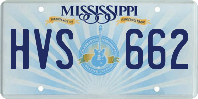 MS license plate HVS662