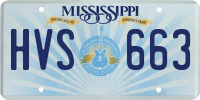 MS license plate HVS663