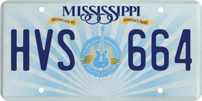 MS license plate HVS664