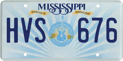 MS license plate HVS676