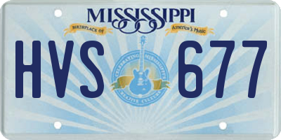 MS license plate HVS677