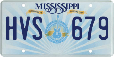 MS license plate HVS679