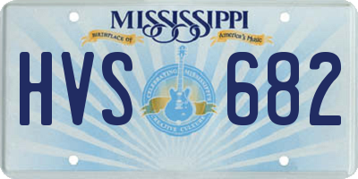 MS license plate HVS682