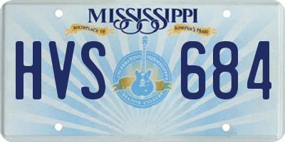MS license plate HVS684