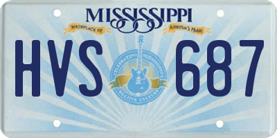 MS license plate HVS687