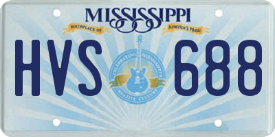 MS license plate HVS688