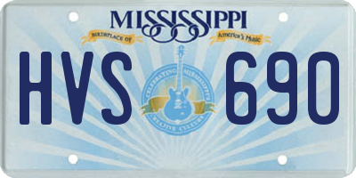 MS license plate HVS690