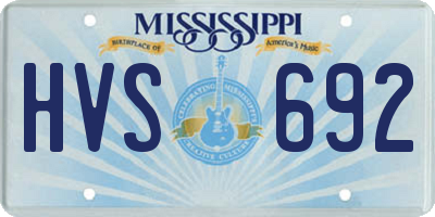 MS license plate HVS692