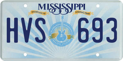 MS license plate HVS693