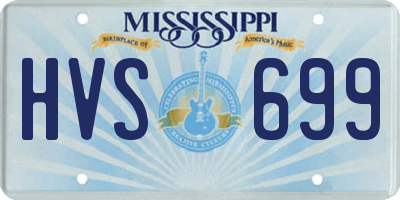 MS license plate HVS699