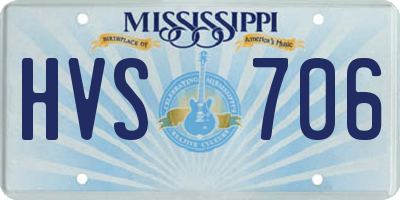 MS license plate HVS706