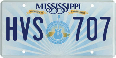 MS license plate HVS707