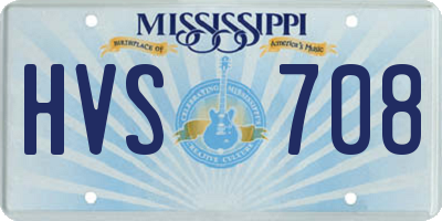 MS license plate HVS708