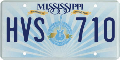 MS license plate HVS710