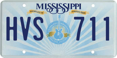 MS license plate HVS711