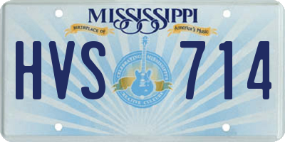 MS license plate HVS714