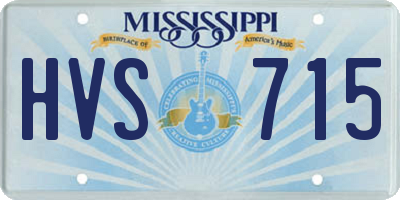 MS license plate HVS715