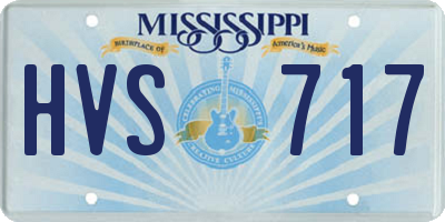 MS license plate HVS717