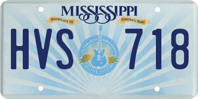 MS license plate HVS718