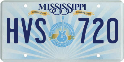 MS license plate HVS720