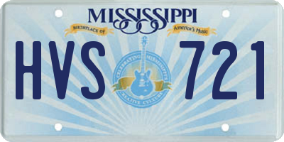 MS license plate HVS721