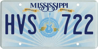 MS license plate HVS722