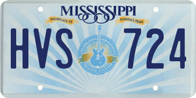 MS license plate HVS724